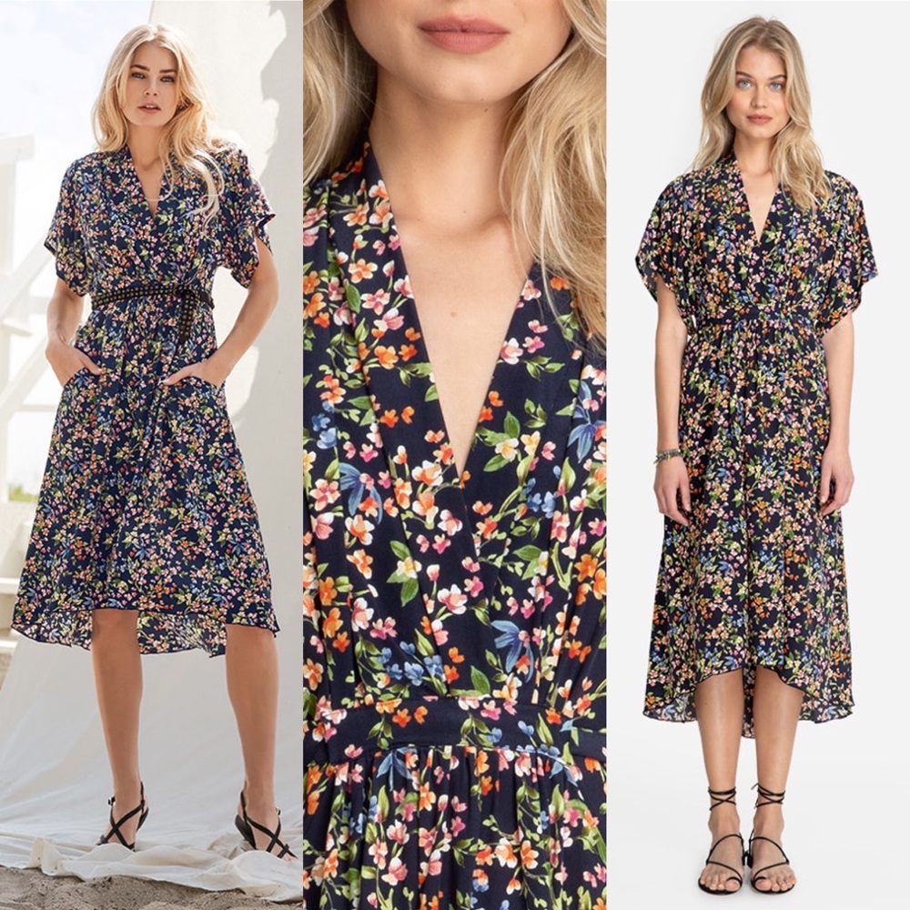 Johnny Was Floral Silk Flowy Angelo Easy Dress - excellent used condition